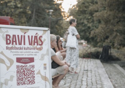 Fotografia z podujatia v rámci celomestského festivalu Bratislavské kultúrne leto