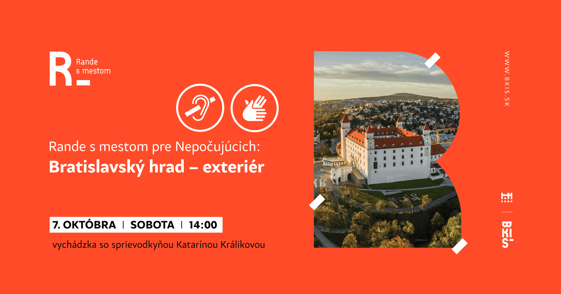 Rande s mestom pre Nepočujúcich: Bratislavský hrad, exteriér
