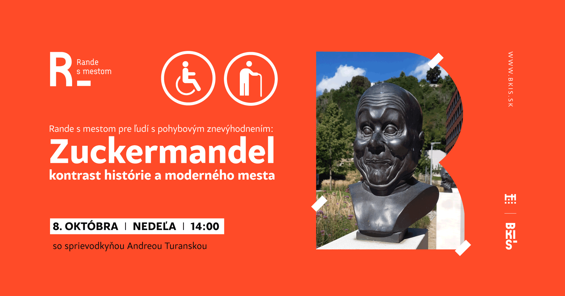 Rande s mestom pre ľudí s pohybovým znevýhodnením: Zuckermandel - kontrast histórie a moderného mesta