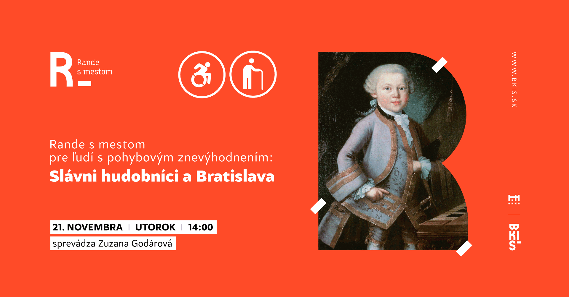 Rande s mestom pre ľudí s pohybovým znevýhodnením: Slávni hudobníci a Bratislava