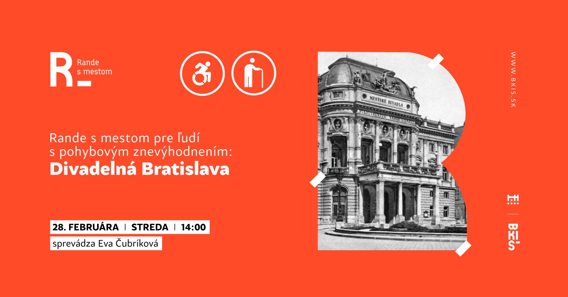 Rande s mestom pre ľudí s pohybovým znevýhodnením: Divadelná Bratislava