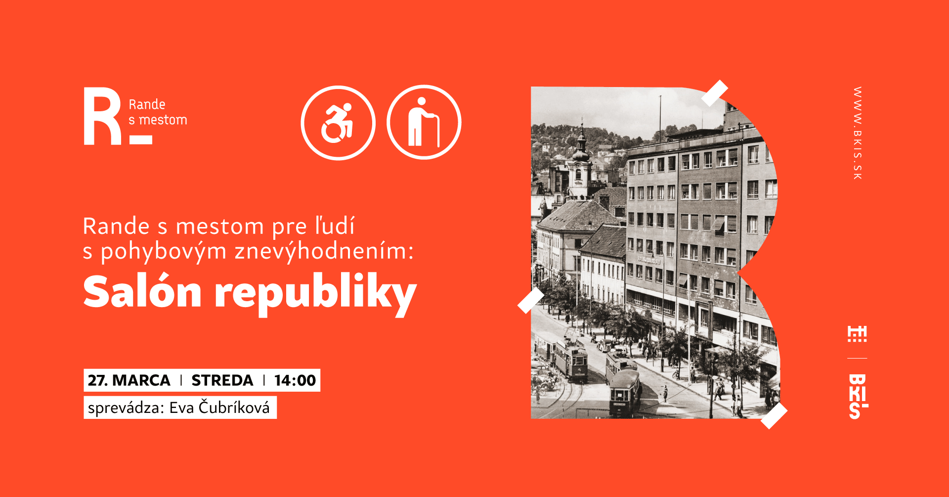Rande s mestom pre ľudí s pohybovým znevýhodnením: Salón republiky